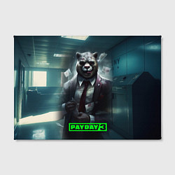 Холст прямоугольный Payday 3 crazy bear, цвет: 3D-принт — фото 2