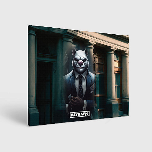 Картина прямоугольная Payday 3 white bear / 3D-принт – фото 1