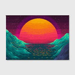 Холст прямоугольный Синтовый закат, цвет: 3D-принт — фото 2