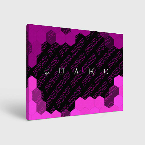 Картина прямоугольная Quake pro gaming: надпись и символ / 3D-принт – фото 1