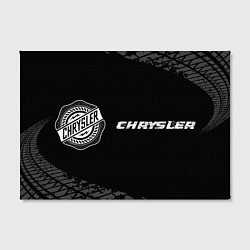 Холст прямоугольный Chrysler speed на темном фоне со следами шин: надп, цвет: 3D-принт — фото 2