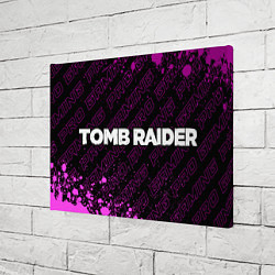 Холст прямоугольный Tomb Raider pro gaming: надпись и символ, цвет: 3D-принт — фото 2