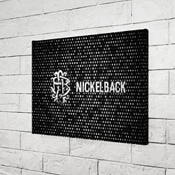 Холст прямоугольный Nickelback glitch на темном фоне: надпись и символ, цвет: 3D-принт — фото 2