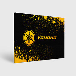 Картина прямоугольная Yamaha - gold gradient: надпись и символ