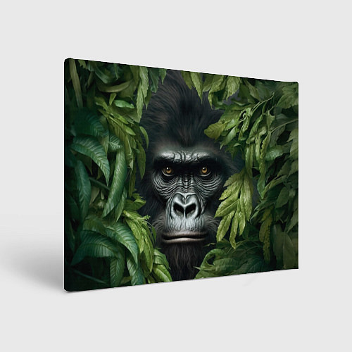 Картина прямоугольная Горилла в джунгях / 3D-принт – фото 1