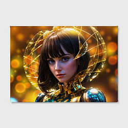 Холст прямоугольный Девушка в золотых латах, цвет: 3D-принт — фото 2