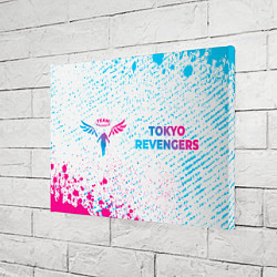 Холст прямоугольный Tokyo Revengers neon gradient style: надпись и сим, цвет: 3D-принт — фото 2