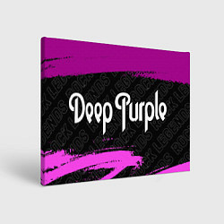 Холст прямоугольный Deep Purple rock legends: надпись и символ, цвет: 3D-принт