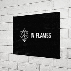 Холст прямоугольный In Flames glitch на темном фоне: надпись и символ, цвет: 3D-принт — фото 2