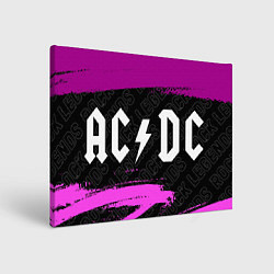 Картина прямоугольная AC DC rock legends: надпись и символ