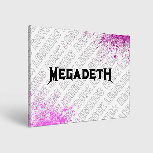 Картина прямоугольная Megadeth rock legends: надпись и символ / 3D-принт – фото 1