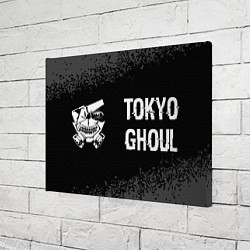 Холст прямоугольный Tokyo Ghoul glitch на темном фоне: надпись и симво, цвет: 3D-принт — фото 2