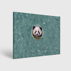 Холст прямоугольный Милая мордочка панды с бамбуком, цвет: 3D-принт