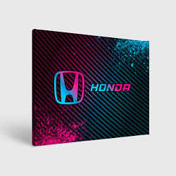 Картина прямоугольная Honda - neon gradient: надпись и символ