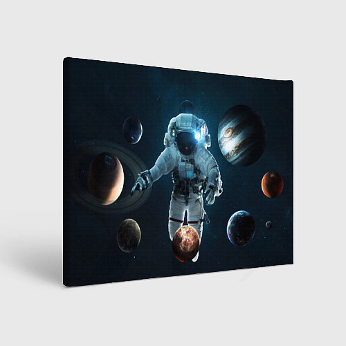 Картина прямоугольная Космонавт планеты / 3D-принт – фото 1