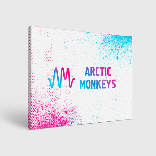 Картина прямоугольная Arctic Monkeys neon gradient style: надпись и симв / 3D-принт – фото 1