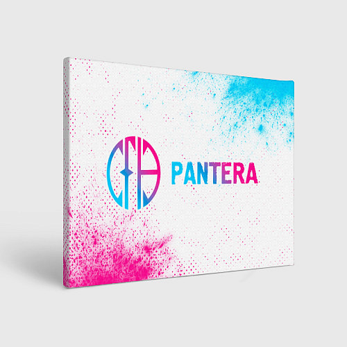 Картина прямоугольная Pantera neon gradient style: надпись и символ / 3D-принт – фото 1