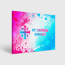 Картина прямоугольная My Chemical Romance neon gradient style: надпись и