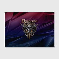 Холст прямоугольный Baldurs Gate 3 logo geometry, цвет: 3D-принт — фото 2