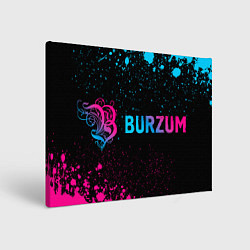 Картина прямоугольная Burzum - neon gradient: надпись и символ