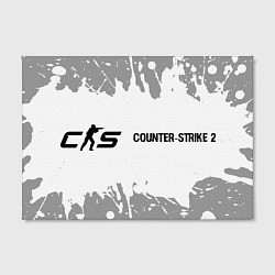 Холст прямоугольный Counter-Strike 2 glitch на светлом фоне: надпись и, цвет: 3D-принт — фото 2