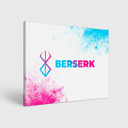 Картина прямоугольная Berserk neon gradient style: надпись и символ / 3D-принт – фото 1