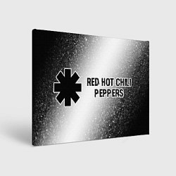 Картина прямоугольная Red Hot Chili Peppers glitch на светлом фоне: надп