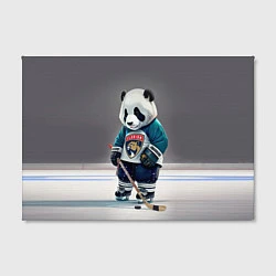 Холст прямоугольный Panda striker of the Florida Panthers, цвет: 3D-принт — фото 2