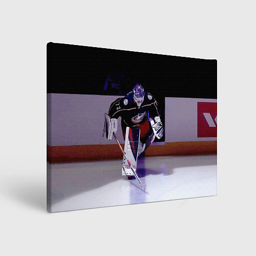 Картина прямоугольная Sergey Bobrovsky - goalkeeper - Columbus blue jack / 3D-принт – фото 1