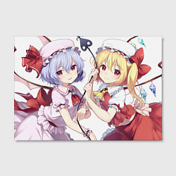 Холст прямоугольный Touhou Project Ремилия и Фландр Скарлет, цвет: 3D-принт — фото 2