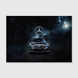 Холст прямоугольный Mercedes Benz black, цвет: 3D-принт — фото 2