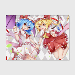 Холст прямоугольный Touhou Project Remilia and Flandre Scarlet, цвет: 3D-принт — фото 2