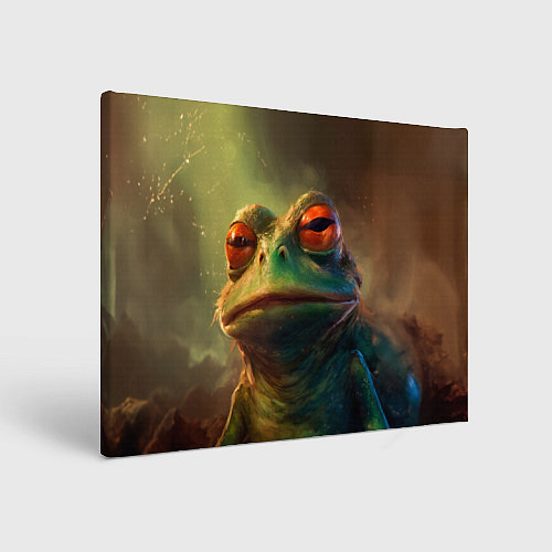 Картина прямоугольная Лягушка Пепе натуральная / 3D-принт – фото 1