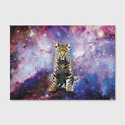 Холст прямоугольный Space leopard, цвет: 3D-принт — фото 2