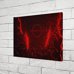 Холст прямоугольный Starfield red logo, цвет: 3D-принт — фото 2