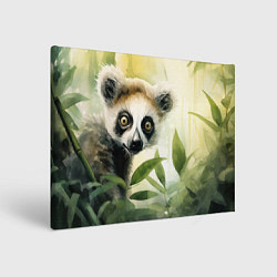 Картина прямоугольная Лемур акварель