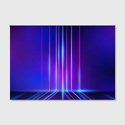 Холст прямоугольный Neon glow - vaporwave - strips, цвет: 3D-принт — фото 2