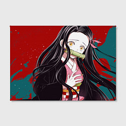 Холст прямоугольный Nezuko Kamado арт, цвет: 3D-принт — фото 2