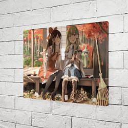 Холст прямоугольный Touhou Project Рейму Хакурей Санаэ Котия, цвет: 3D-принт — фото 2