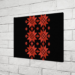 Холст прямоугольный Удмуртский - вертикаль black, цвет: 3D-принт — фото 2
