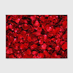 Холст прямоугольный Лепестки алых роз, цвет: 3D-принт — фото 2