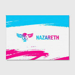 Холст прямоугольный Nazareth neon gradient style: надпись и символ, цвет: 3D-принт — фото 2