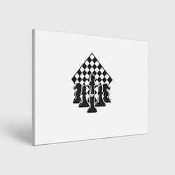 Картина прямоугольная Шахматная доска и фигуры