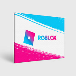 Картина прямоугольная Roblox neon gradient style по-горизонтали