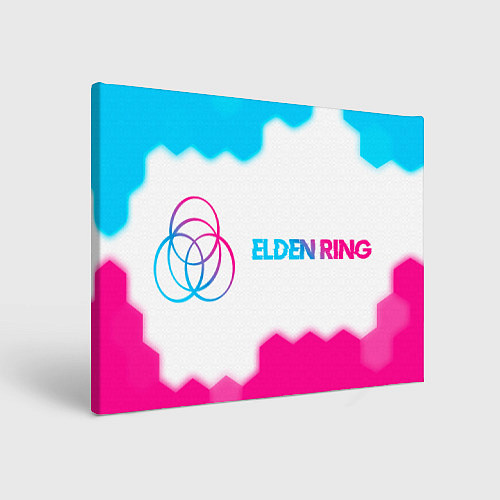 Картина прямоугольная Elden Ring neon gradient style по-горизонтали / 3D-принт – фото 1
