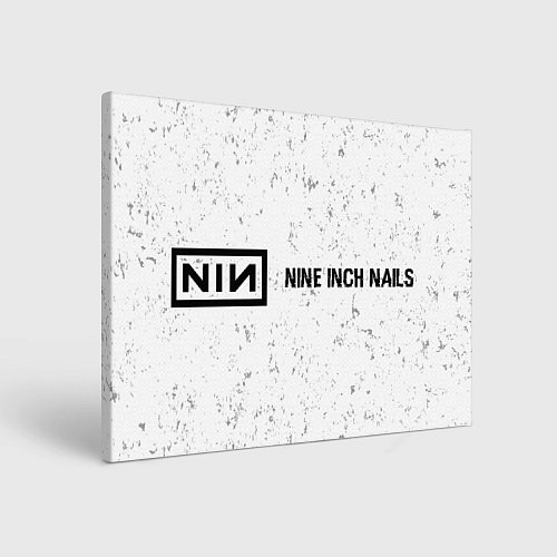 Картина прямоугольная Nine Inch Nails glitch на светлом фоне по-горизонт / 3D-принт – фото 1