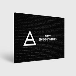 Холст прямоугольный Thirty Seconds to Mars glitch на темном фоне по-го, цвет: 3D-принт