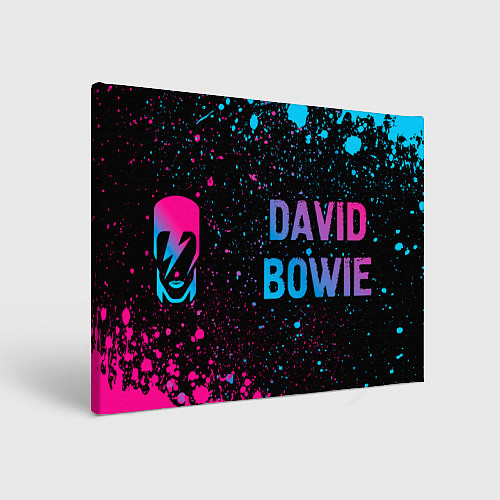 Картина прямоугольная David Bowie - neon gradient по-горизонтали / 3D-принт – фото 1