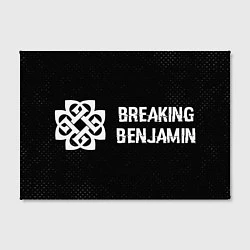 Холст прямоугольный Breaking Benjamin glitch на темном фоне по-горизон, цвет: 3D-принт — фото 2