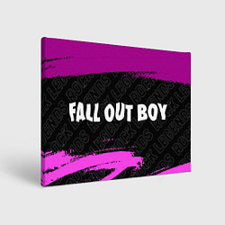 Холст прямоугольный Fall Out Boy rock legends по-горизонтали, цвет: 3D-принт